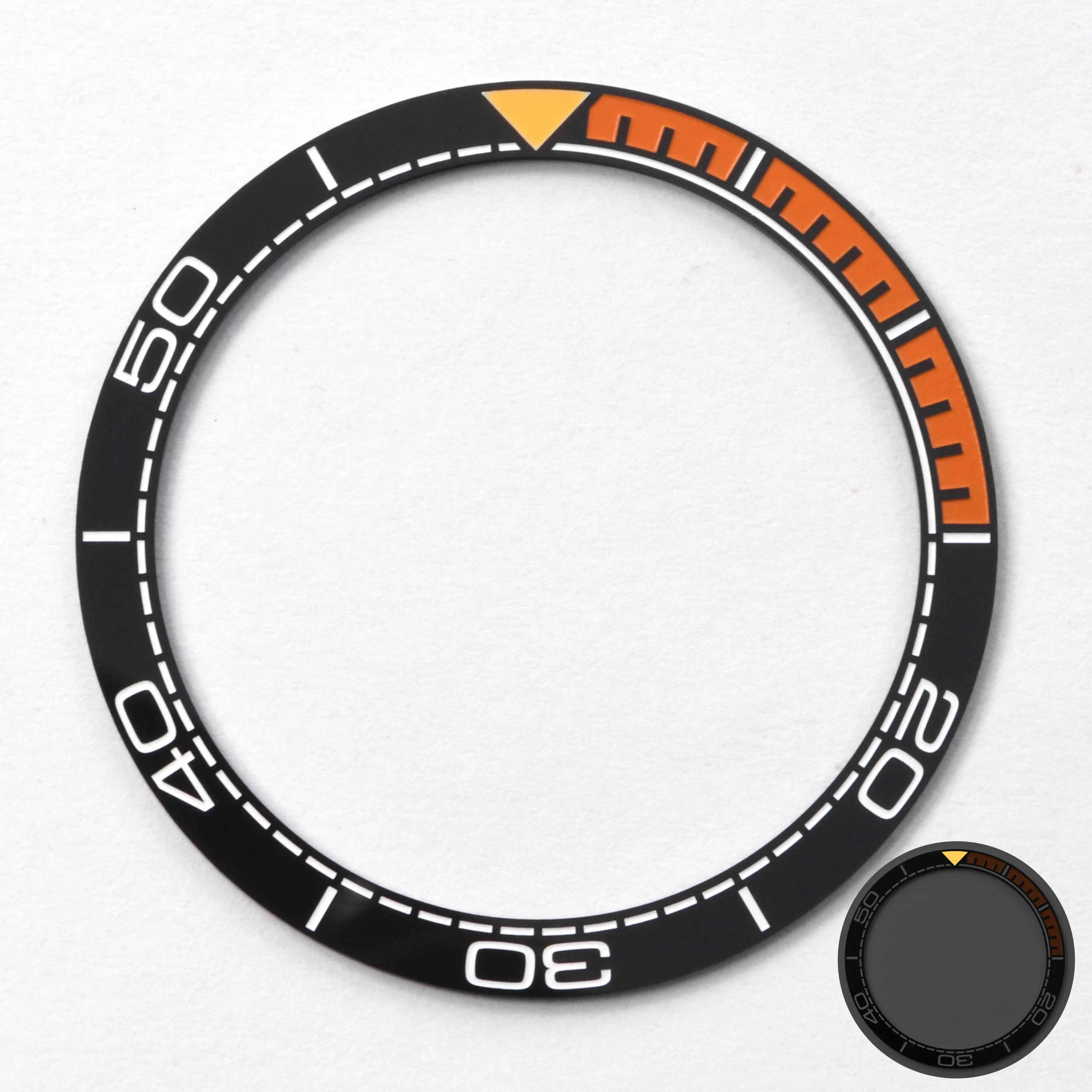 

HEIMDALLR 31.5-38mm Ceramic Bezel Insert For NH35 NH36 Movement Dive Watch Automatic Watch orange Luminous fit skx007/009 6105