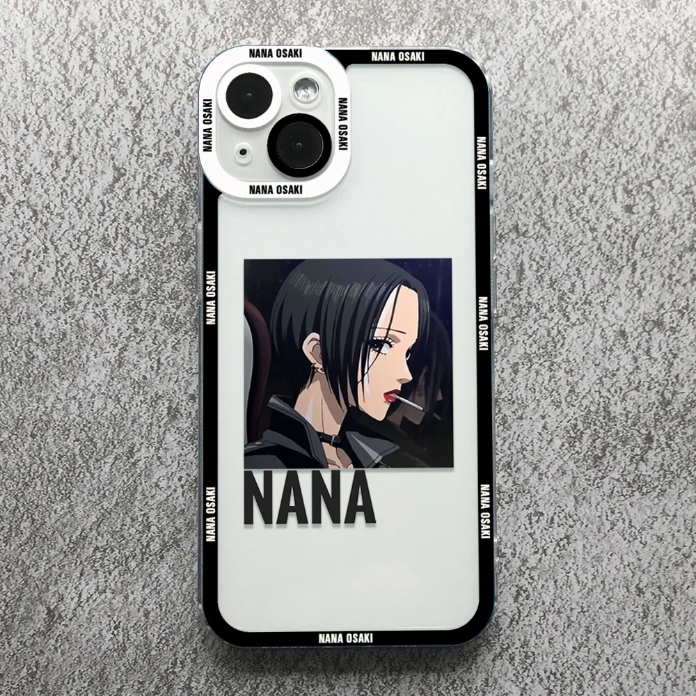 Jpansese Nana Osaki Anime Phone Case For iPhone 15 14 13 12 11 Pro Max XSMAX X XR 15 Plus Cute Girl Clear Angel eyes Soft Cover