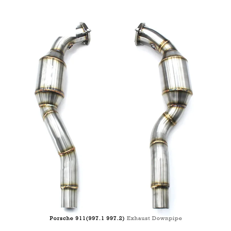 Head Section High flow Pipes Exhaust Pipes branch downpipe Exhaust Pipe with catalyst for PORSCHE 911 (997.1/997.2) 3.8