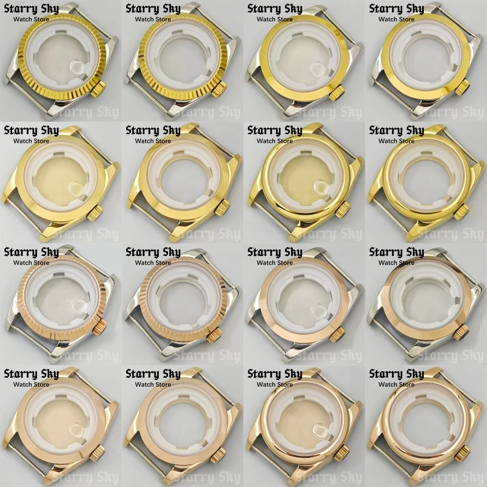 

Starry Sky 31mm Lady's Sapphire Glass Gold/Rose Gold Series Watch Case Watch Parts Fit NH05 Automatic Movement Watch Accessories