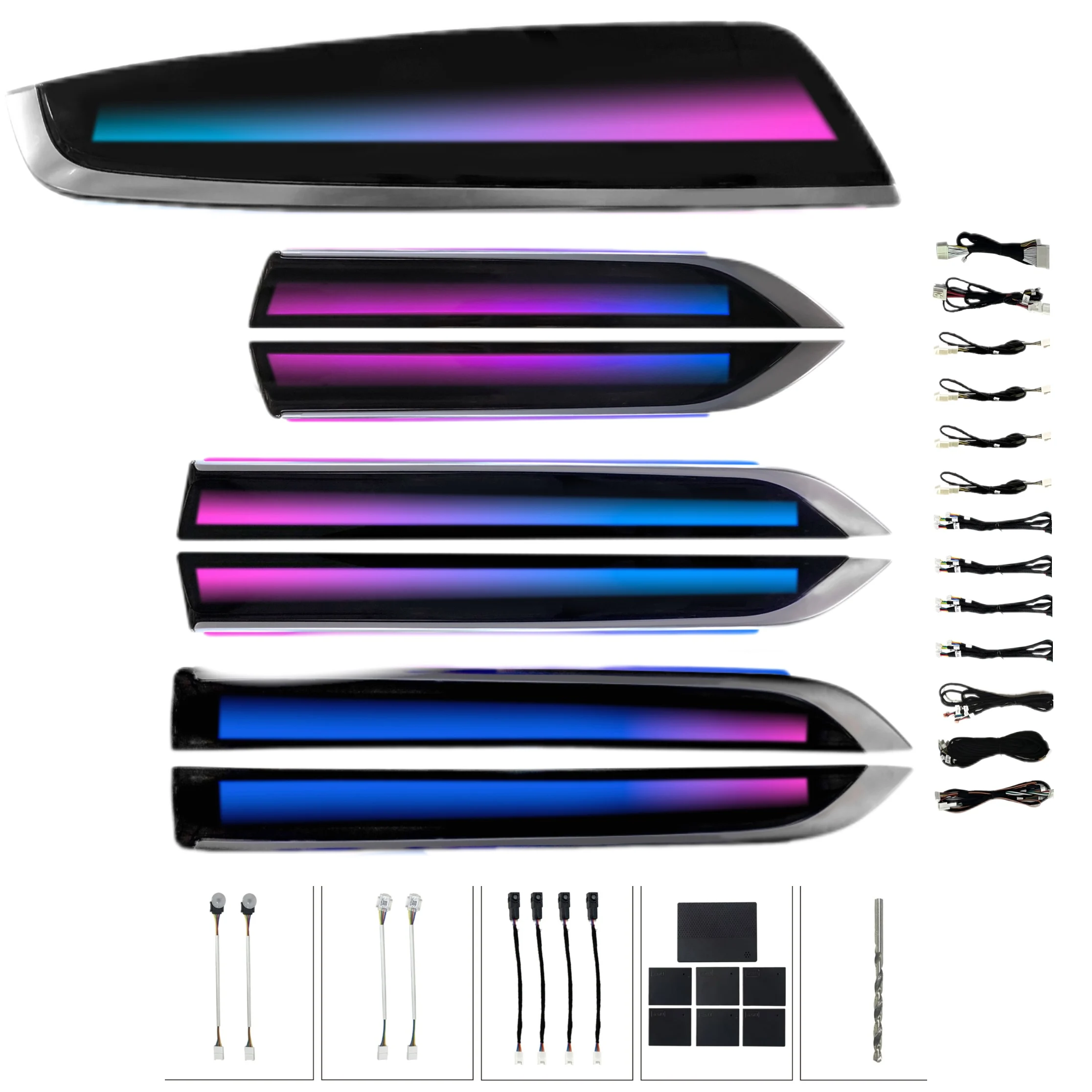 RHD LHD Right/Left Hand Driver Car Colorful Ambient Lighting Symphony Dynamic Style Suitable for 2015 - 2023