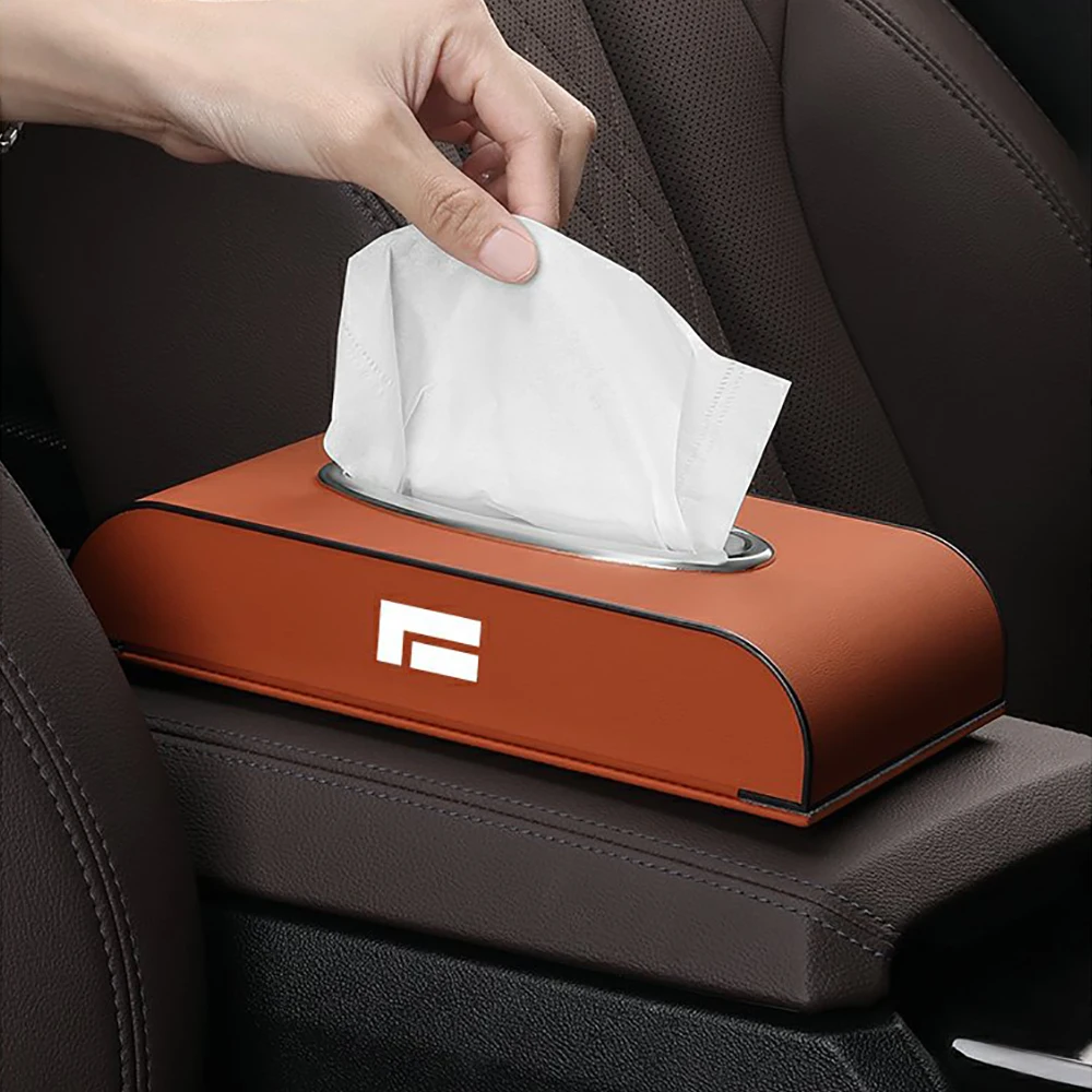 صندوق مناديل السيارة ستوكات ل BAIC JISHI Rox Adamas 2026 مسند الذراع التلقائي حقيبة التخزين مركبة معلقة منديل صندوق ورقي الملحقات #4