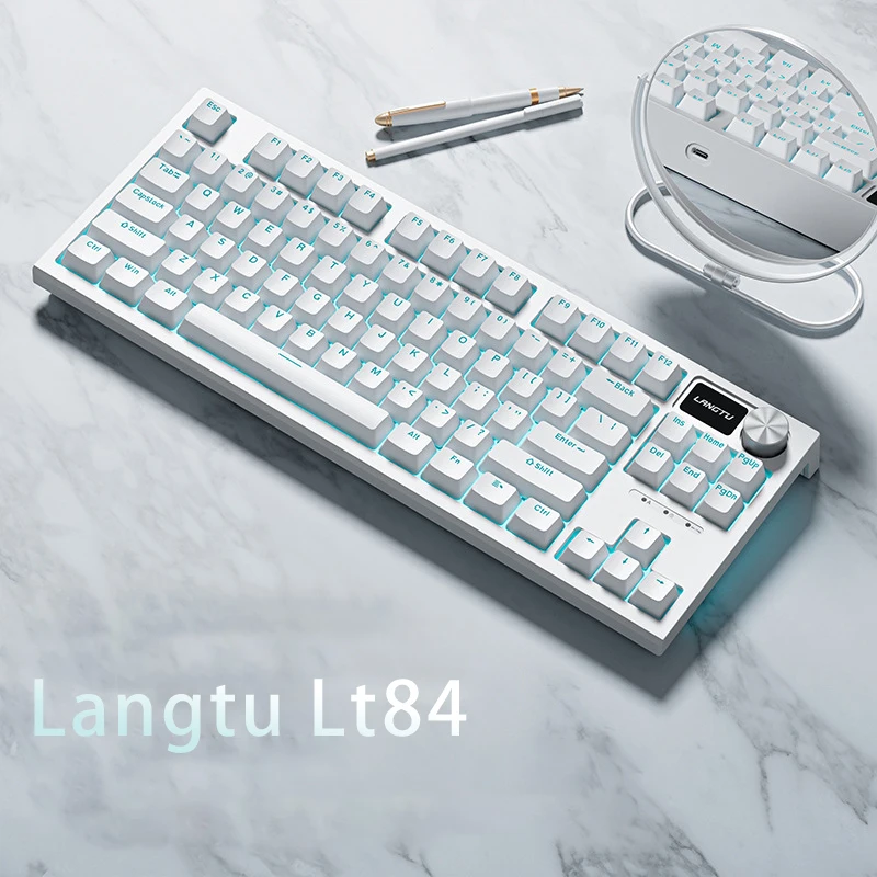 

Langtu Lt84 Mechanical Keyboard Rgb Backlit 84 Keys Wireless/ Wired Gaming Keyboardske Hot Swap Keyboard For Gamer Customization