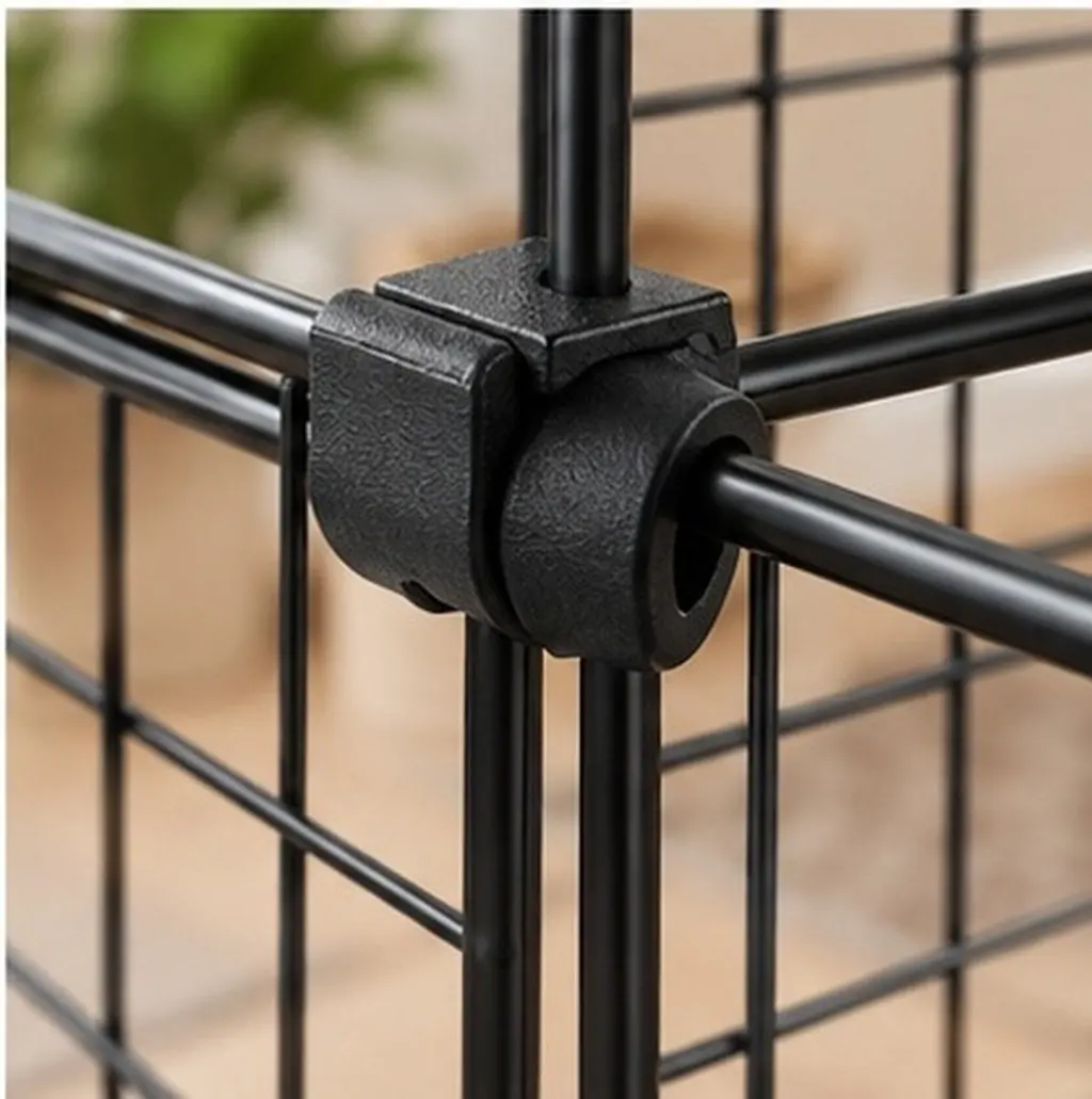100Pcs Pet Cage Clip Plastic Buckle Connectors for Wire Grid Cube Storage Organizer Modular Closet Wire Cage Clips