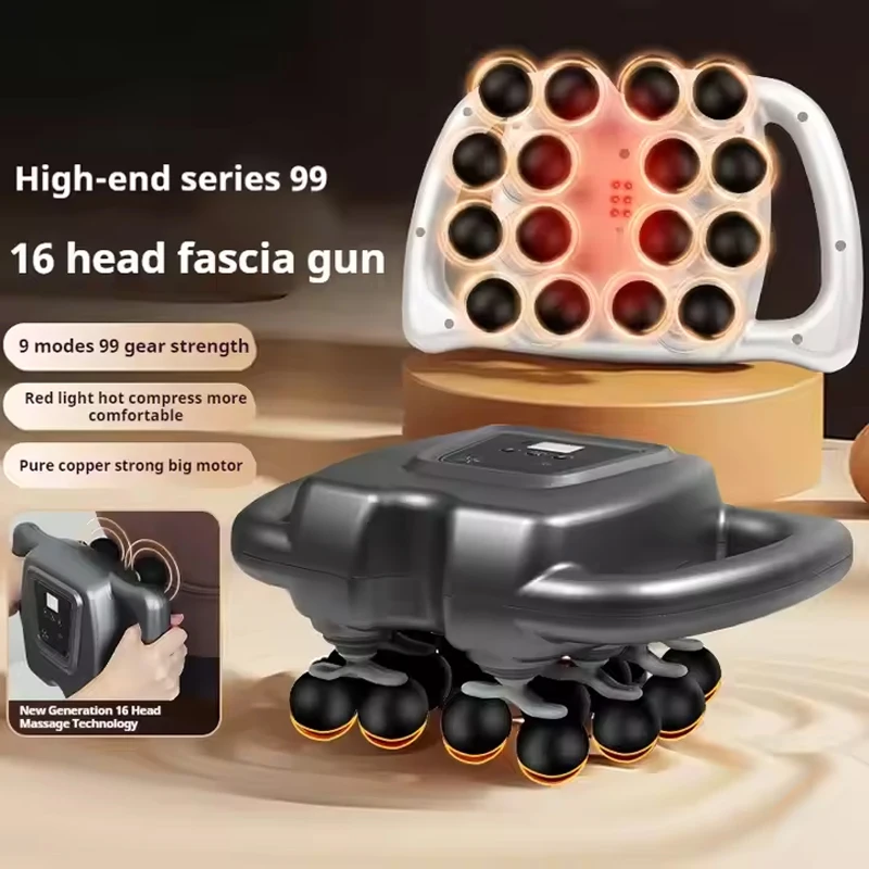 

Fascia Gun 8 Heads Massage Gun Muscle Relaxation Massager Relief Body Neck Membrane Rob Cervical Spine Massage Instrument