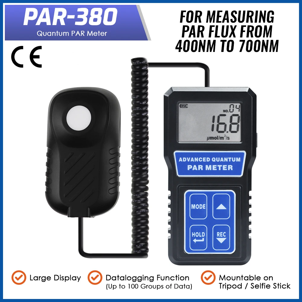 

PAR Meter Ppfd Light Meter 400-700 Nm for Plants Greenhouse Hydroponic Greenhouse Meter High Precision Light Intensity Measuring