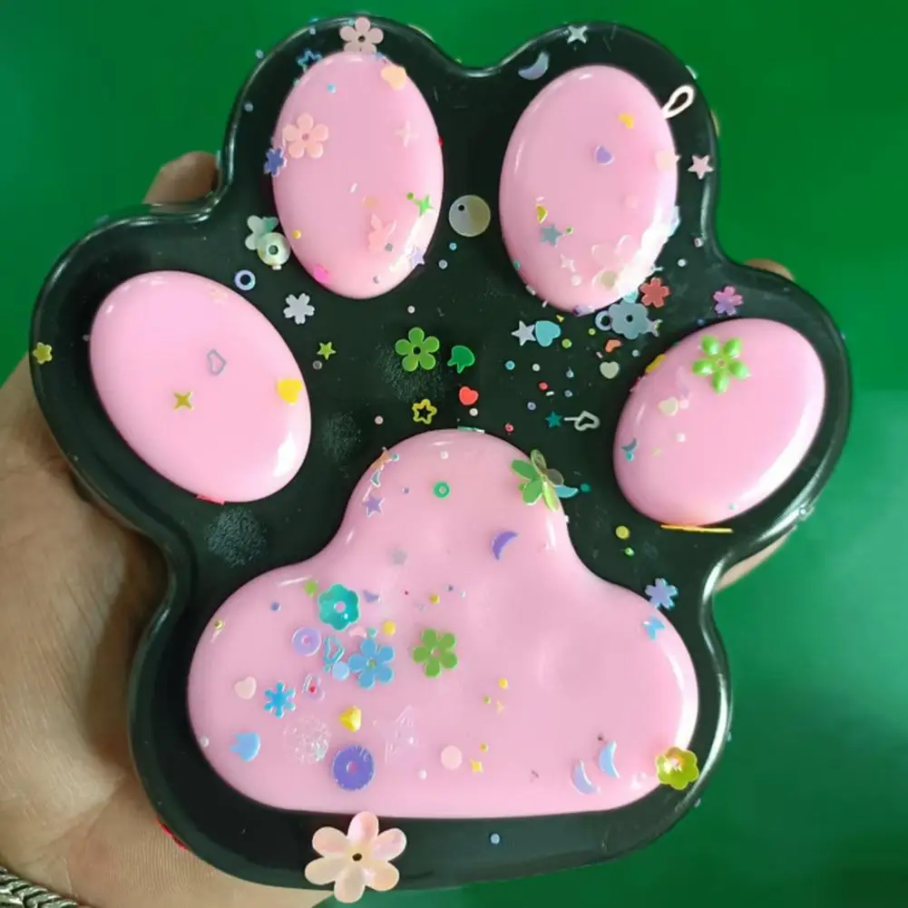 Brinquedo de apertar pata de gato, brinquedo colorido para apertar pata de gato, alívio do estresse para crianças, adolescentes e adultos, tpr macio para ansiedade e estresse