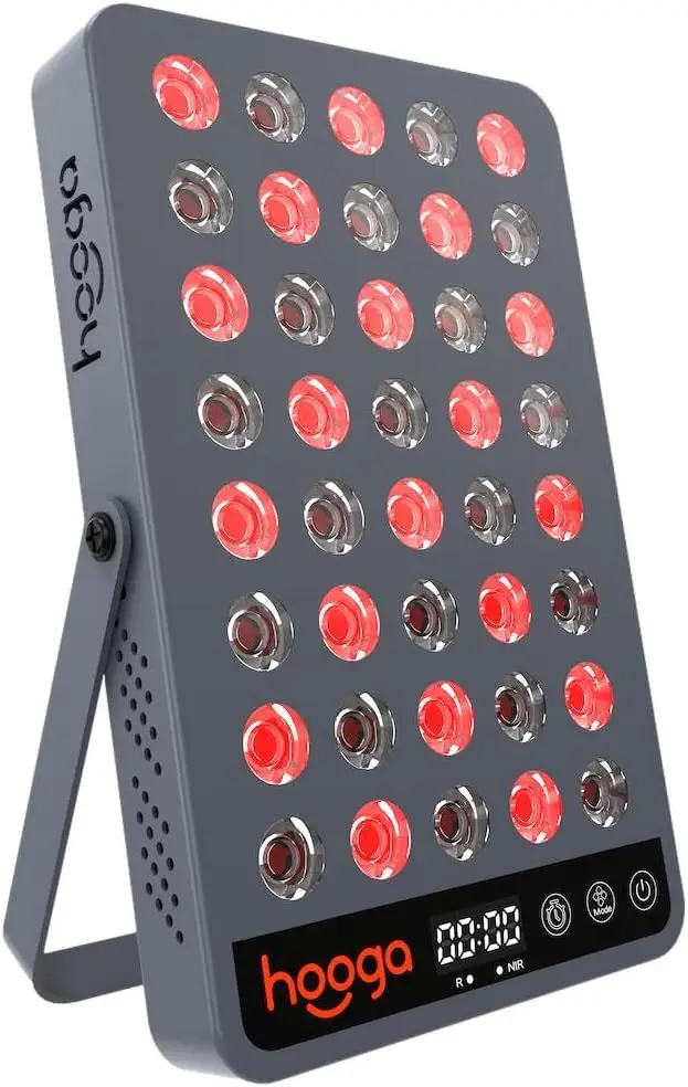 

Панель для красно-световой терапии с LED-лампами 660 нм и 850 нм, встроенным таймером и регулируемой подставкой для домашнего использования