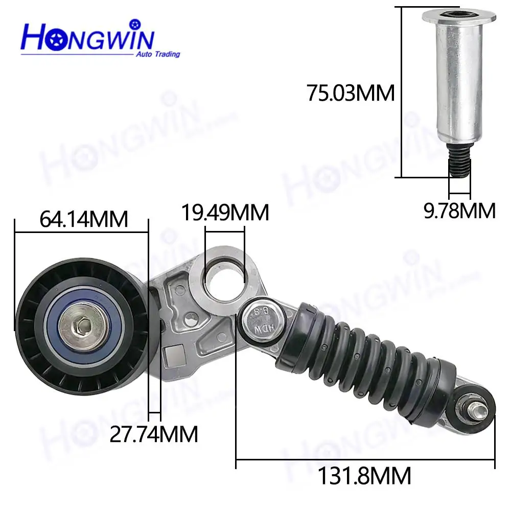 575152 96218349 Timing Belt Tensioner Pulley Fit CITROËN XSARA PEUGEOT 206 CC Hatchback 534003710 534003700 QTA1150