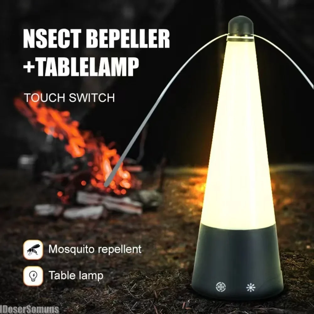 

Outdoor LED Table Lamps Fan Leaf Mosquito Repeller Fly Trap Zapper Insect Killer Household USB Recharge Pest Repellent Table Fan