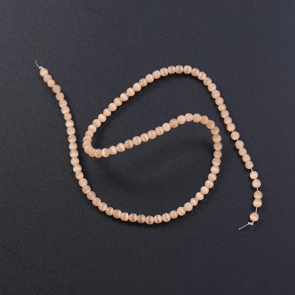 101개 라운드 오팔 캣츠아이 스톤 비즈 팔찌 천연 비즈 팔찌 장식 간편 착용 남녀 공용