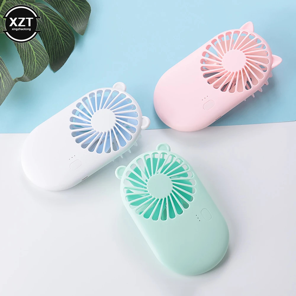 USB Handheld Fan Portable Pocket Fan Desk Outdoor Travel Silent Fan Air Cooler