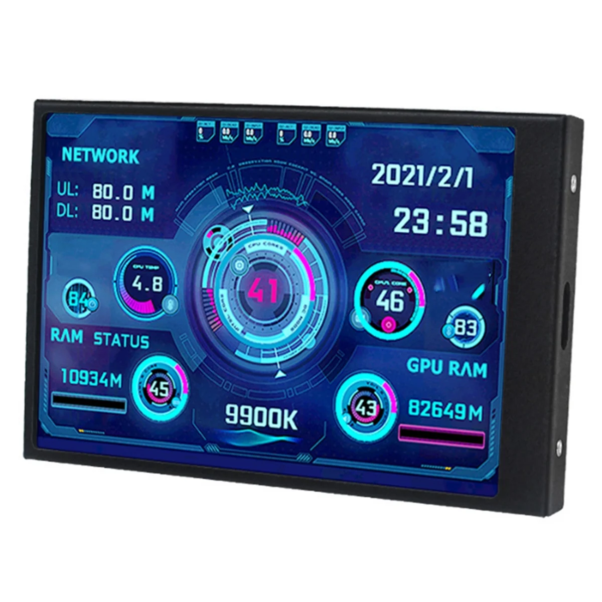 AB51 3.5 Inci IPS Tipe-c Layar Sekunder Komputer Mini Layar Sekunder CPU GPU RAM HDD Monitor USB Tampilan Bebas AIDA64