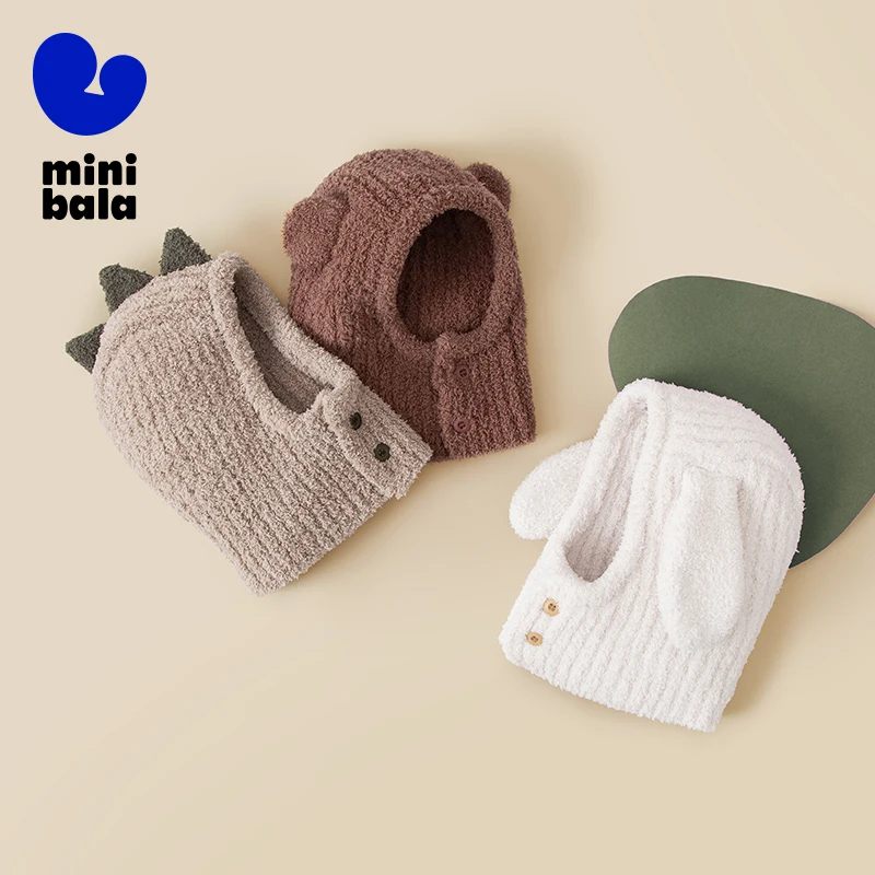 Mini Bala Winter Hat for Girls Beanie Hat New in Winter Children\'s Warm Breathable Hat with Ear and Neck Protection
