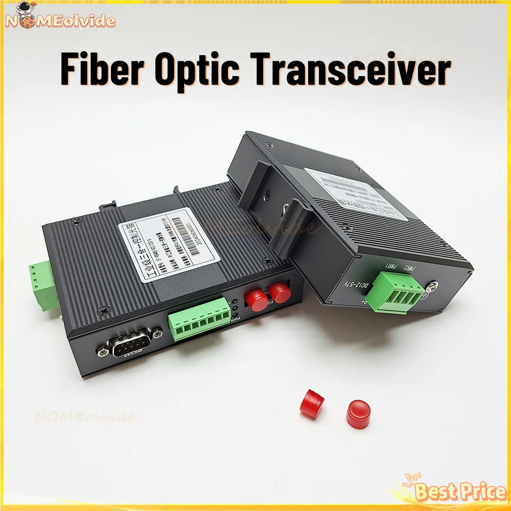

Industrial To Converter RS232 RS485 RS422 Optic Modem, Bidirectional Data Over Fiber Converter, DC12~55V