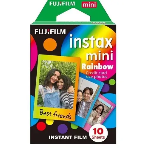 Imagen 2 del producto 10 hojas Fujifilm Instax Mini película para cámara instantánea Fuji Mini 12 LiPlay 11 9 8 7s 90 borde de enlace Color película Instax papel fotográfico