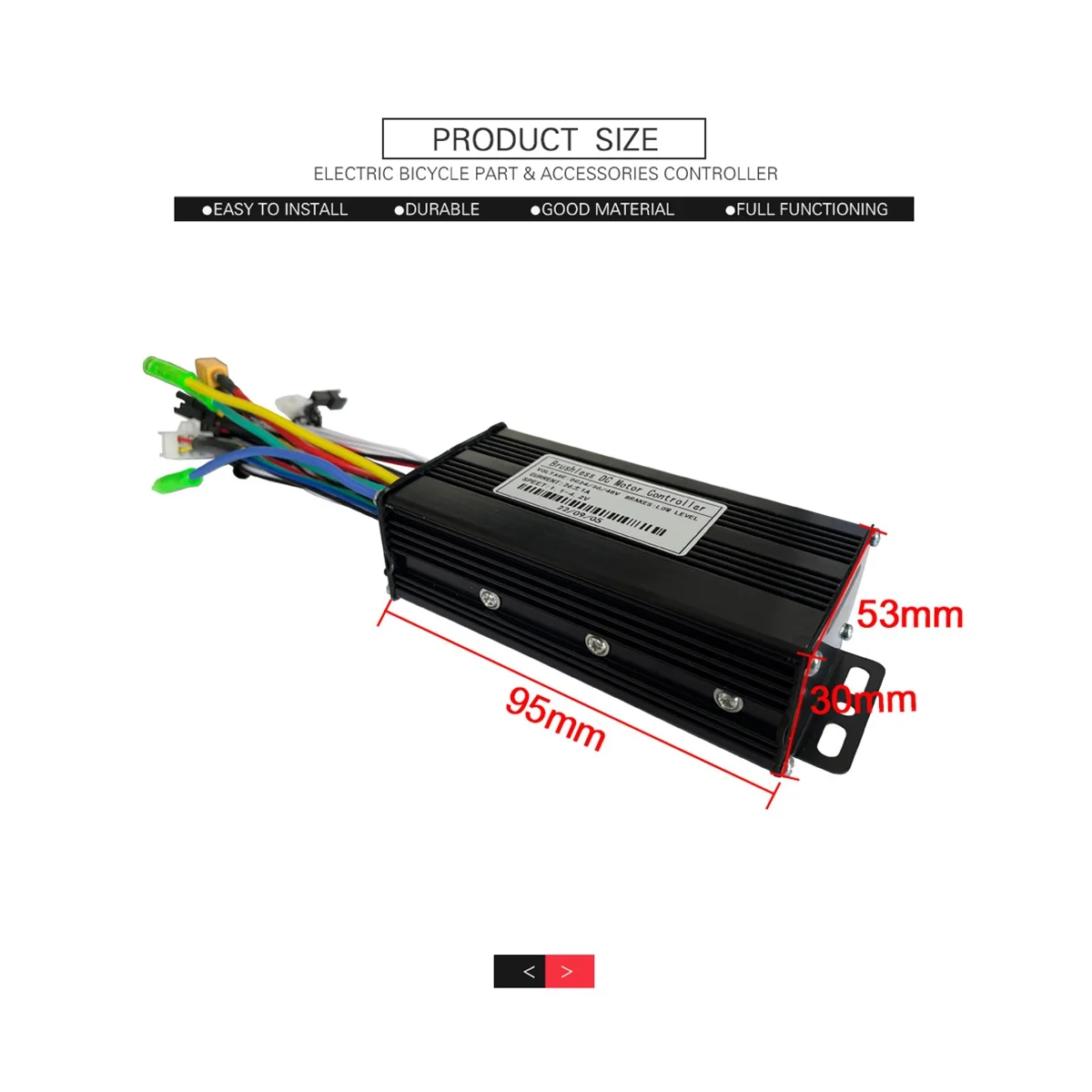 24V/36/48V E-Bike Sine Wave 26A 500/750W SM Three Mode Brushless Controller Electric Scooter Electric Bicycle Accessorie