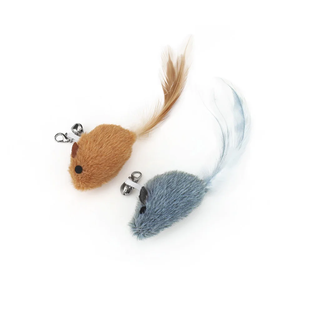 Accessories Mouse Replacement Head for Funny Cat Stick Toy Bell Cats Rod Teaser Kitten Feather Pet Toy