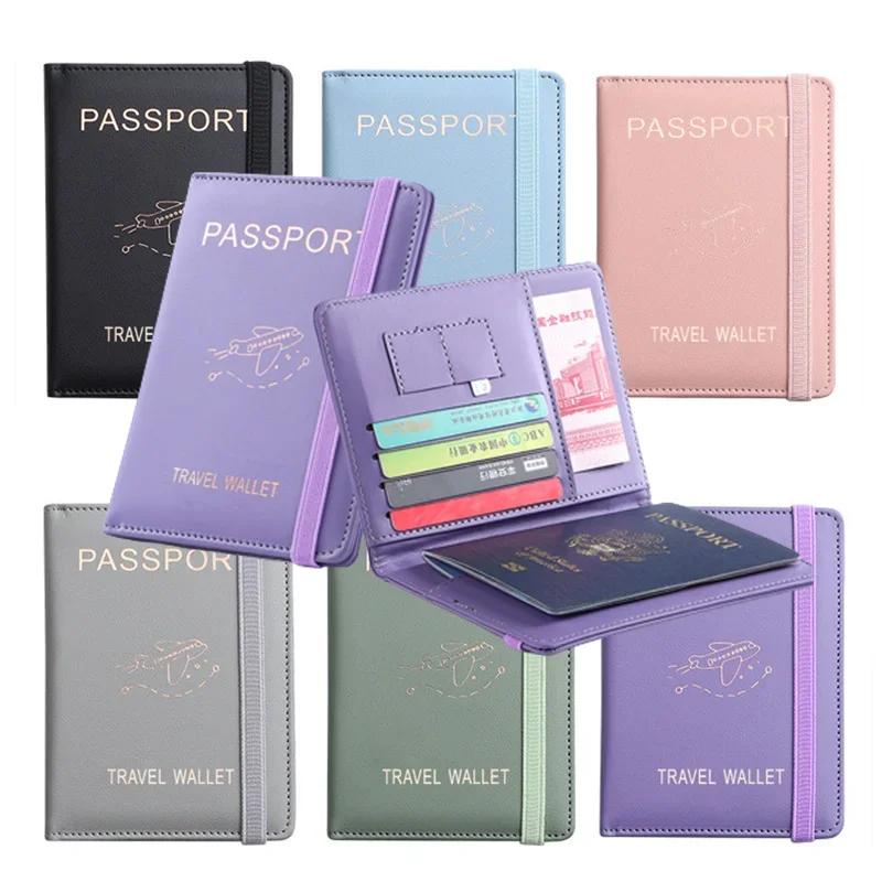 Leather Passport Holder Covers Case Waterproof Travel Credit Card Wallet Cute Passport Book for Women/Men Passport Cover ID Card