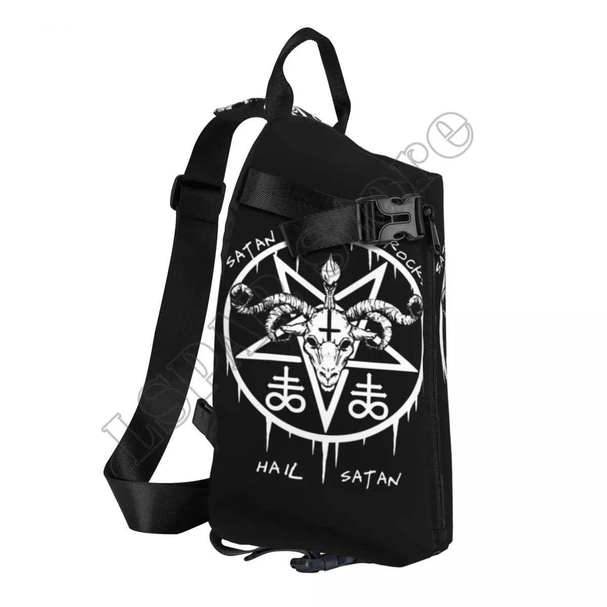 Satanic Occult  Chest Bags Men Satanic Occult Graphic Shoulder Bag Aesthetic School Small Bag Trip Running Sling Bags