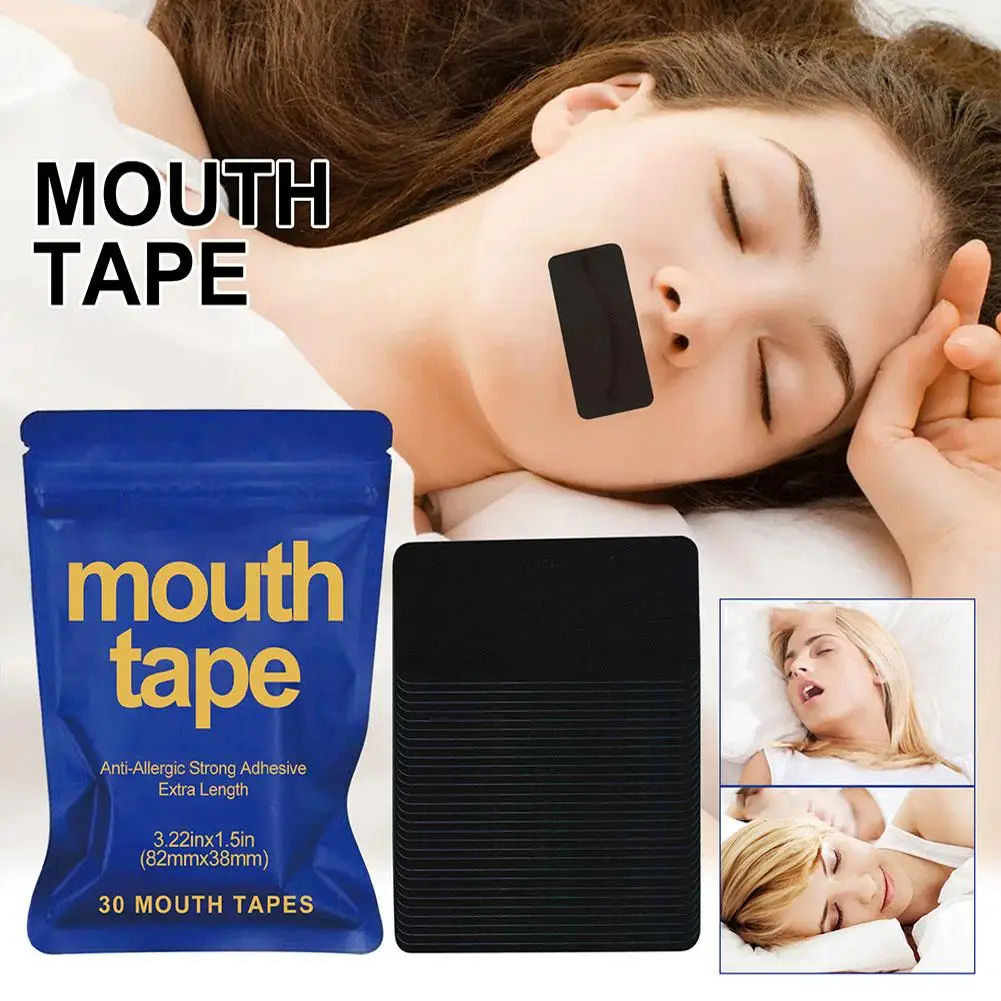 Anti Snoring Mouth Tape Nighttime Sleeping Mouth Breathing Breathing Mouth Dry Improvement Care Promote Reduce Health Nose Y4S0