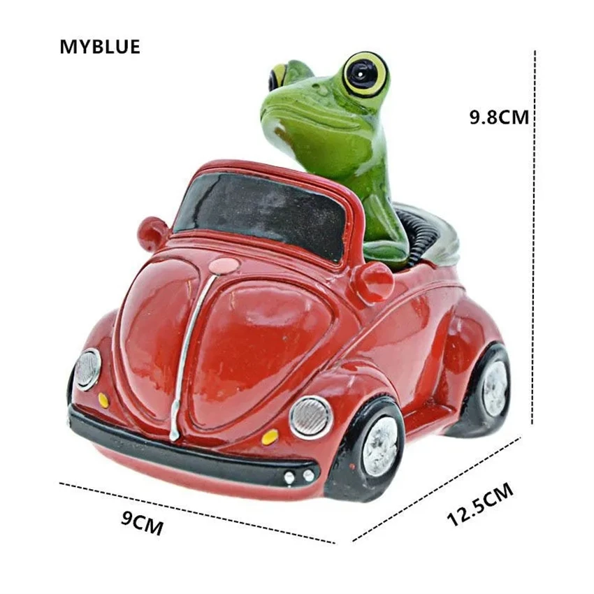 

Resin Frog Driving Car Statue,Home Decoration Figurine,Artificial Frog Crafts For Room and Garden Decoration