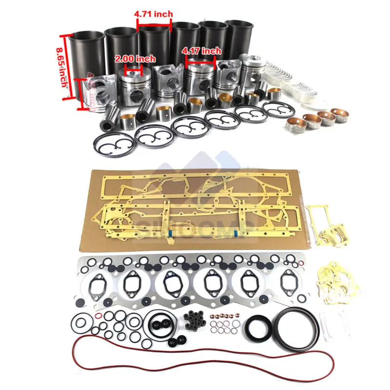 1Set S6D108 SA6D108-1 SAA6D108E-2 Engine Rebuild Kit For Komatsu PC350-6 Excavator Replacement Parts