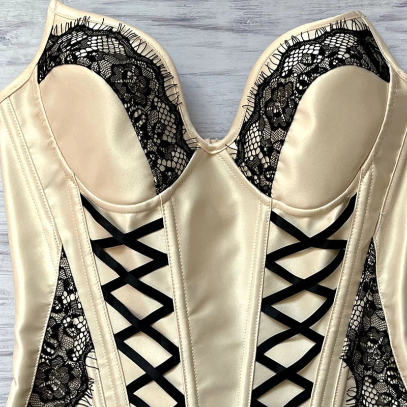 

Fashion Overbust Sexy Corsets Tops Female Lace Up Bridal Bustiers Slimming Fit Lingerie Body Shaper Corselet