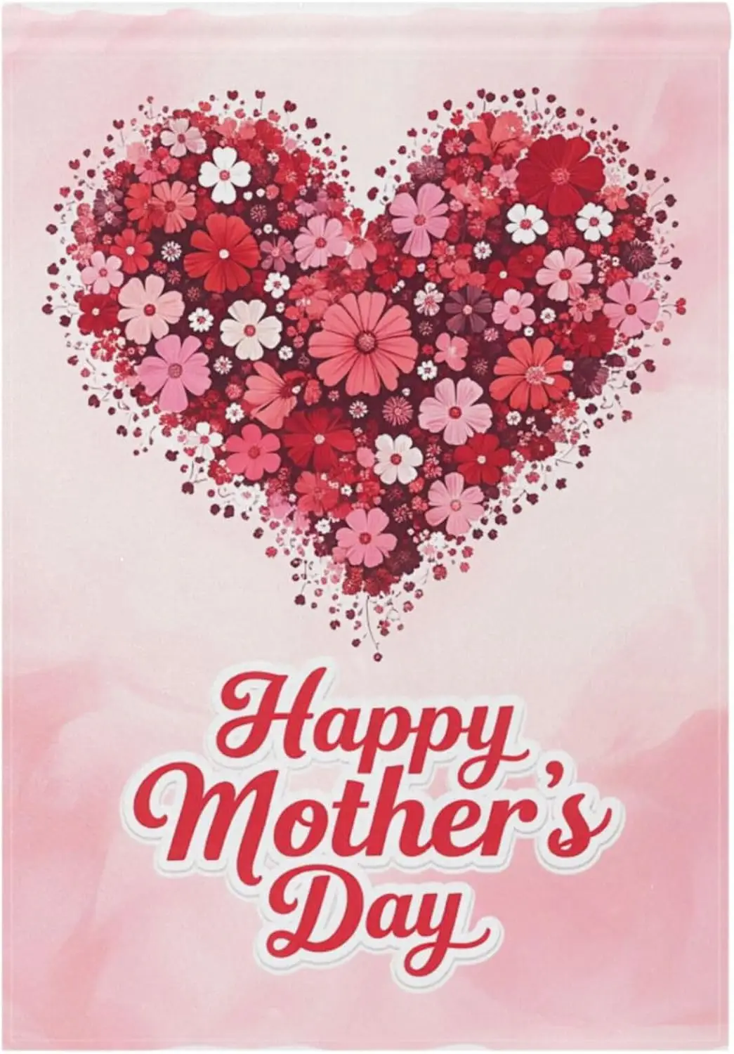 Wamika Mother's Day Garden Flag 12 x 18 Double Sided, Flowers Foral Heart Pink Carnation Petal House Yard Flags Welcome  LLO uui