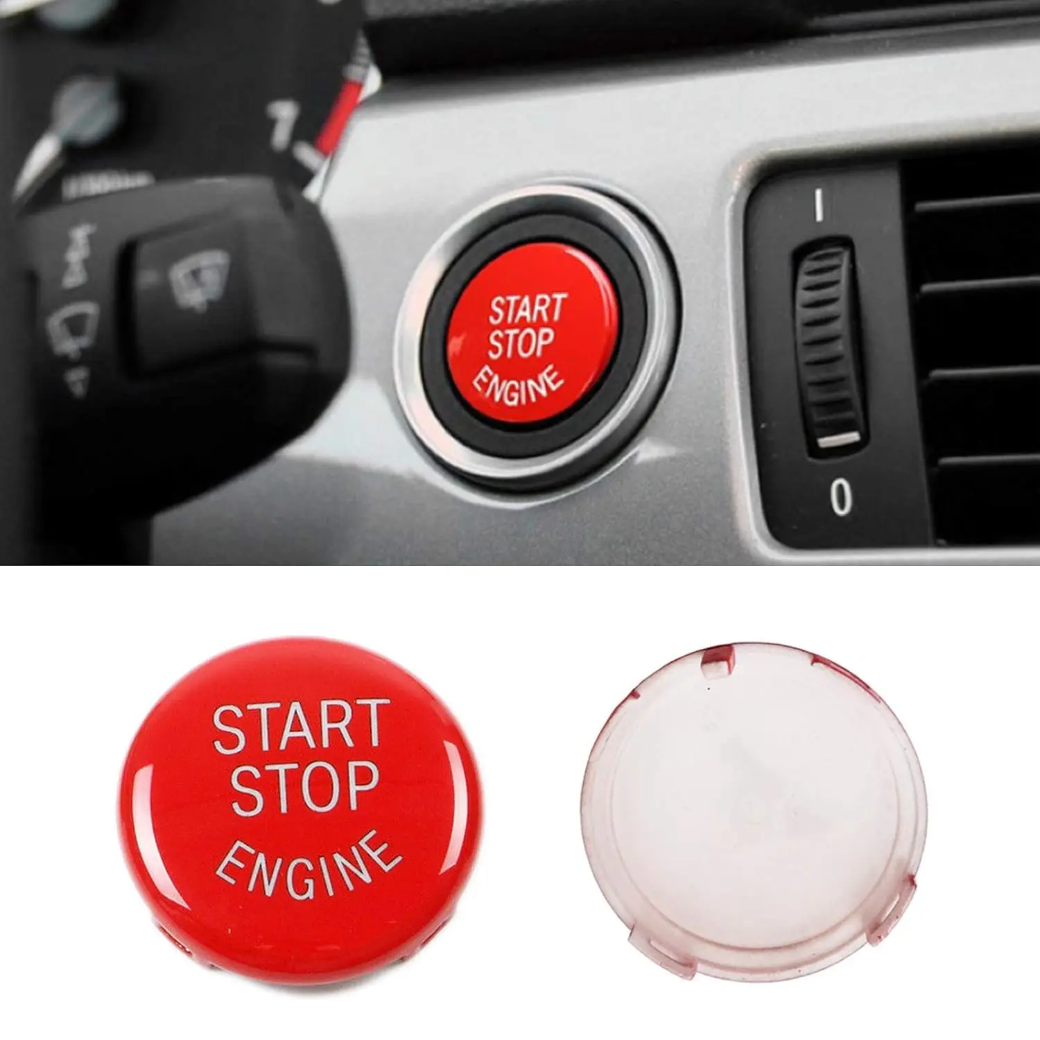 Picture 5: Fit for BMW E Series E30 E46 E87 E60 E83 E84 E89 E90 E91 E92 E93 Car Engine Start Button Replace Cover Stop Switch Accessories