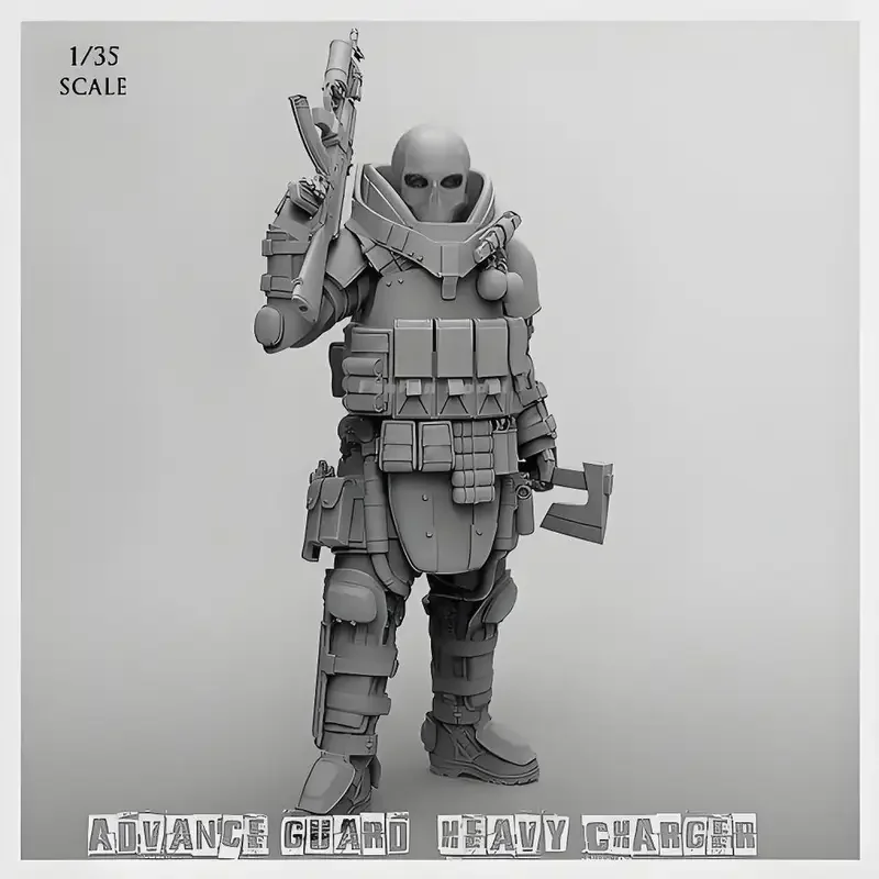 1/35 Resin Soldier - Modern Anti-Terrorist Force, Vanguard Heavy Commando, Unpainted Kit, In Stock