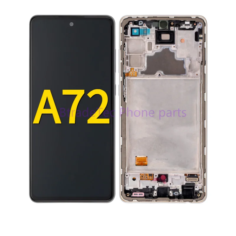 

OLED Display Touch Screen Replacement Assembly With Frame For Samsung Galaxy A72