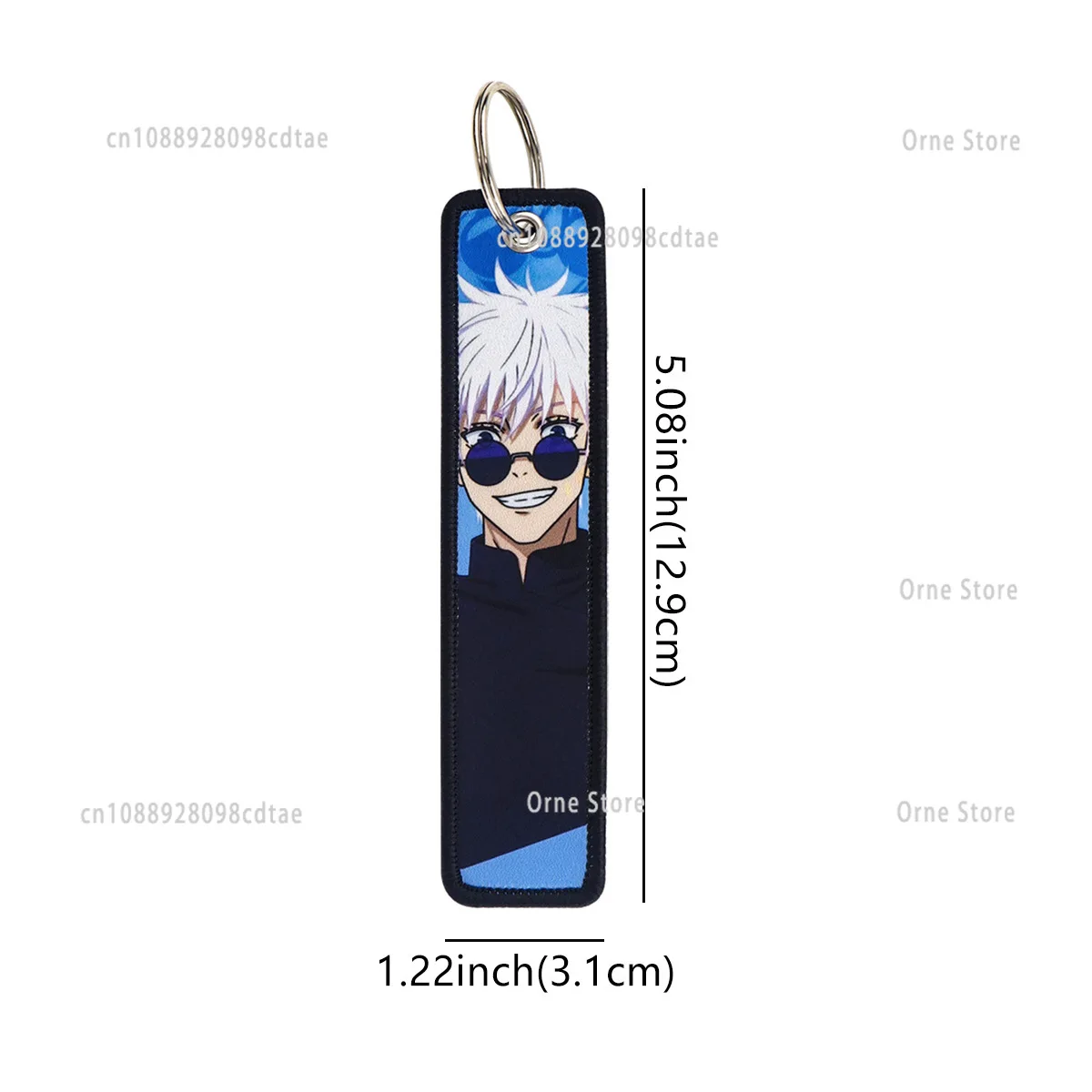 Breloczek Jujutsu Kaisen Anime Gojo Satoru 12,8 cm, materiałowy, akcesoria do odgrywania ról, dekoracja do ubrań, plecaka, prezent na Boże Narodzenie