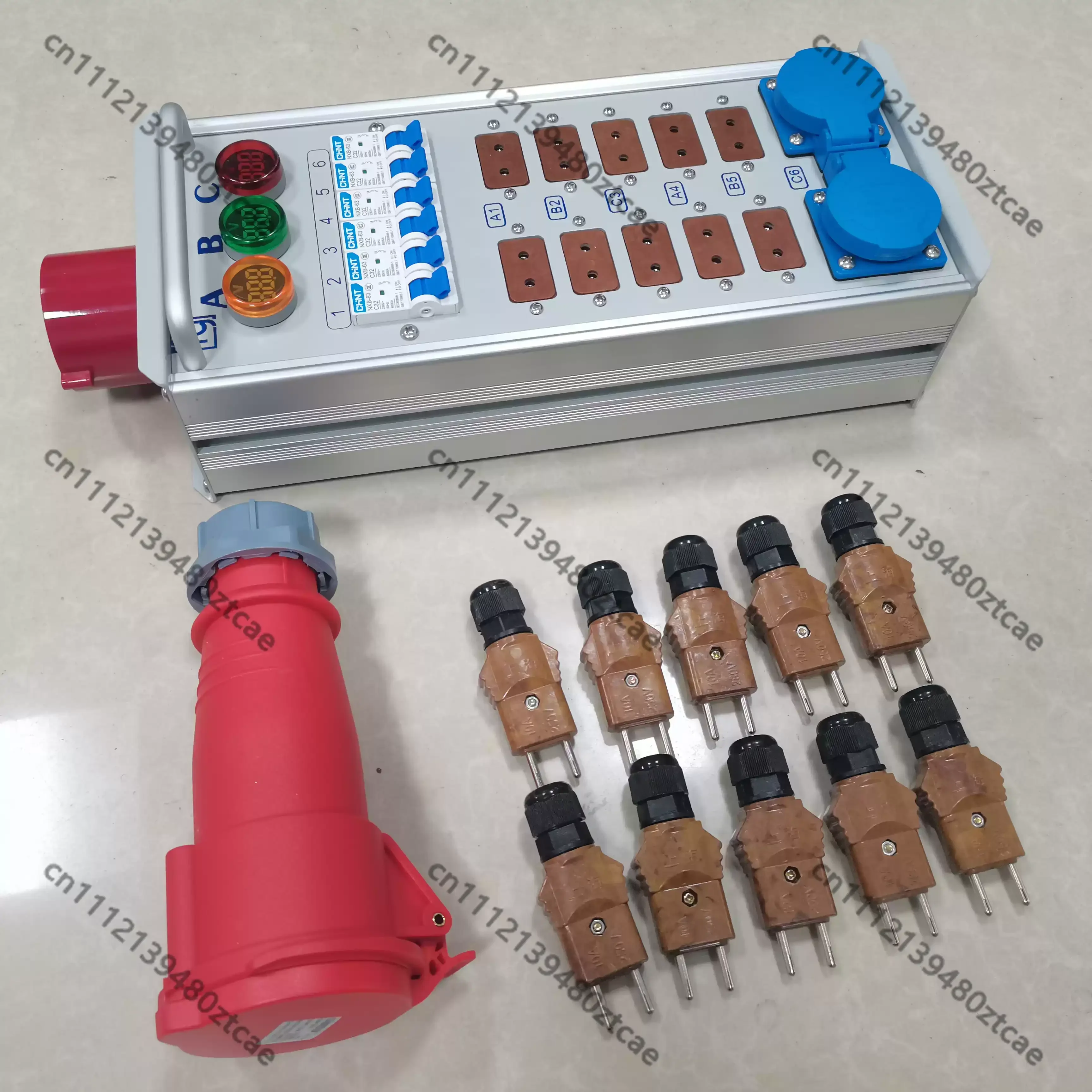 32A Input 10 Way 10A Bakelite Socket Portable Stage Power Distribution Box Branch Box For Stage Lighting Large Screen