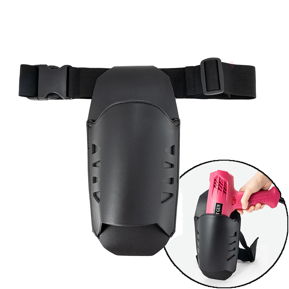 

EHDIS Portable Heat Gun Holder Faux Leather Waist Belt Tool Bag Heat Resistant Carrying Pouch for Car Film Wrapping Hot Air Gun