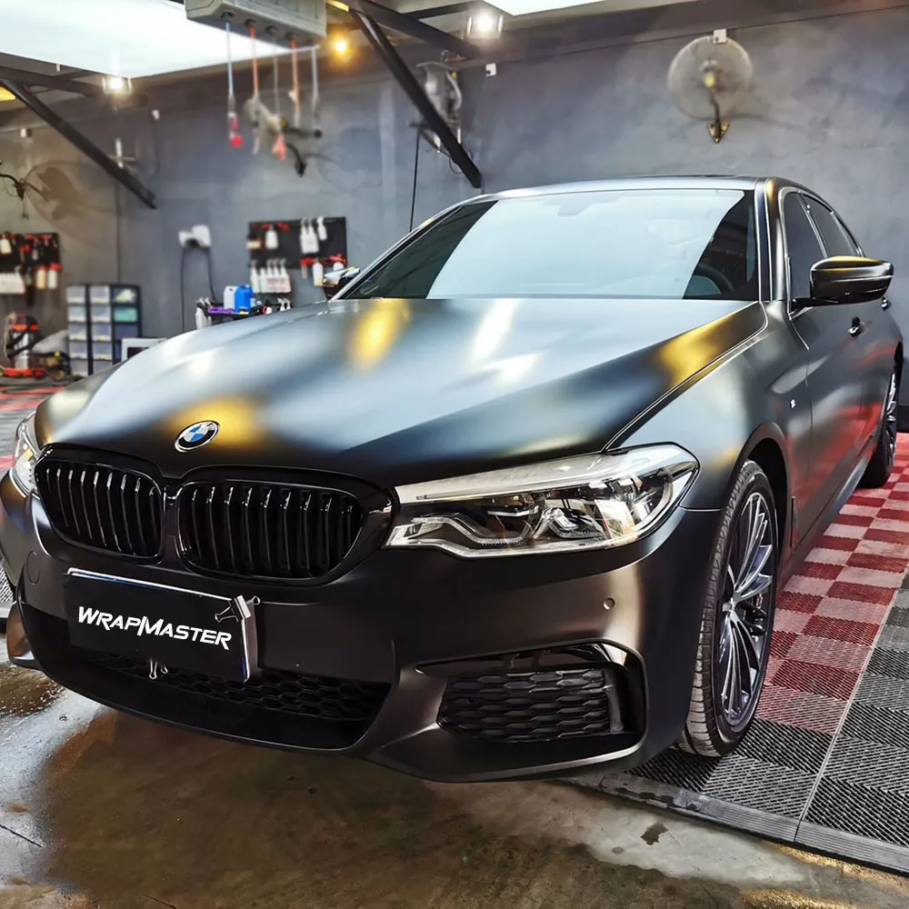 

Дизайн обертывания гоночного автомобиля Матовый черный рукав из углеродного волокна