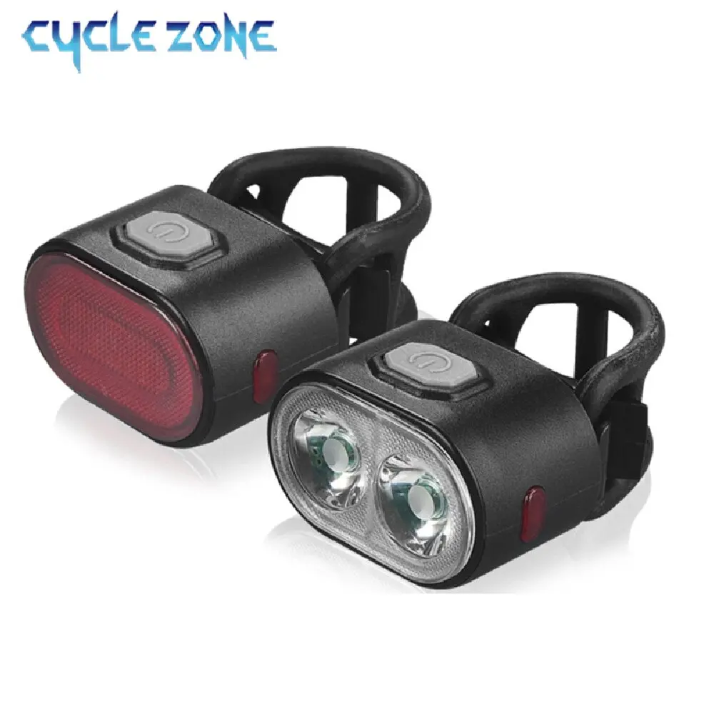 LED Bike Lights Bicycle Front Rear Light Rechargeable MTB Road Cycling Headlight Taillight Bicycle Tail Lamp for Night Riding