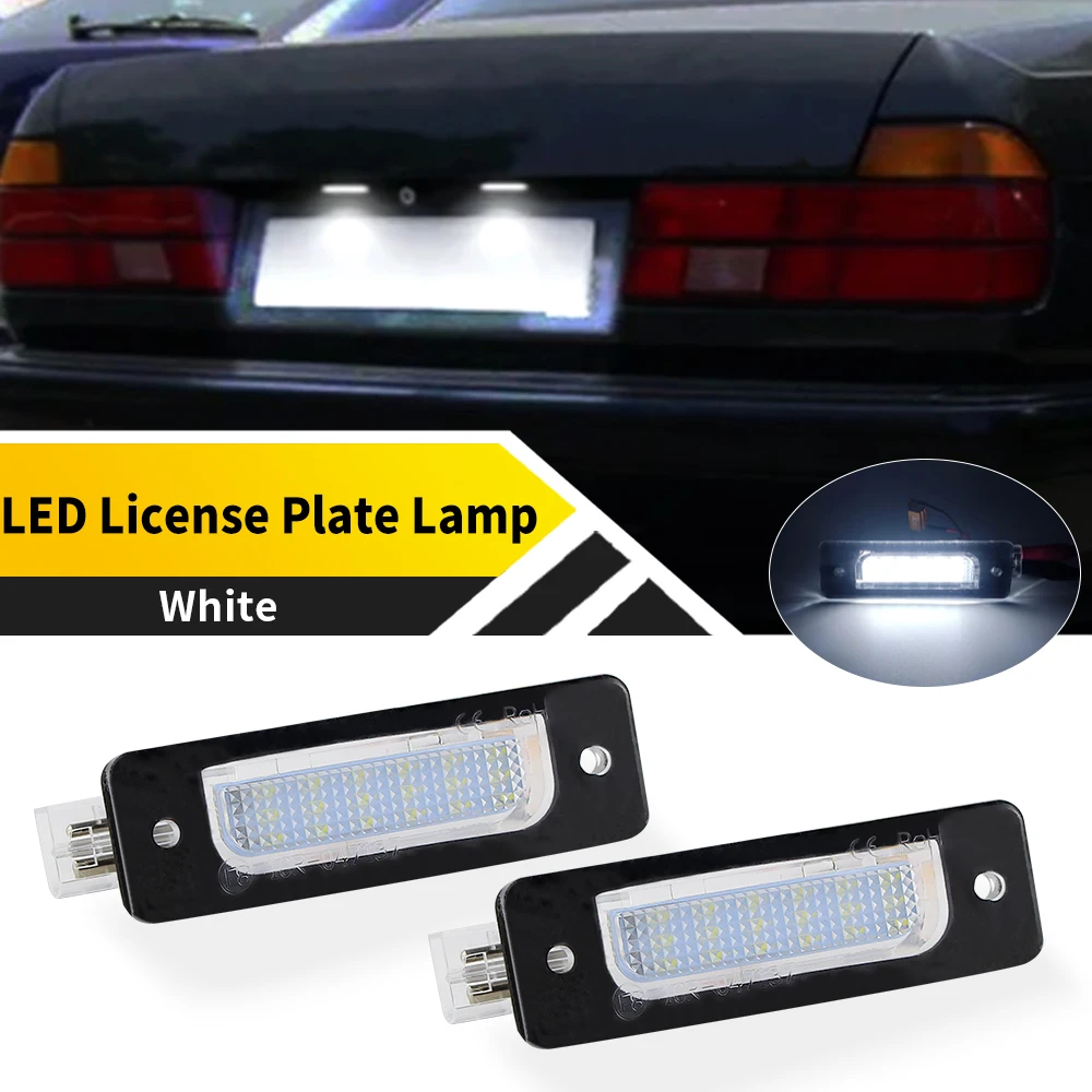 

2 шт. для BMW 5 серии E34 (M5 518i 520i 525i 525td 530i 540i) 1988-1996 Автомобильный задний светодиодный светильник номерного знака, аксессуары для ламп номерного знака