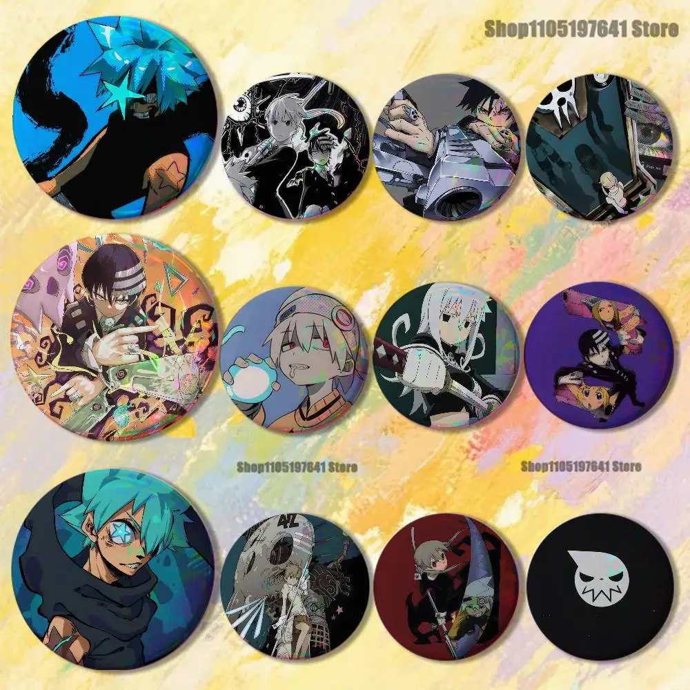 

Anime S-Soul EaterS Badges Button Round Creative Pin Brooch Badge Bag Decor Accessories Fans Collect Friends Gifts