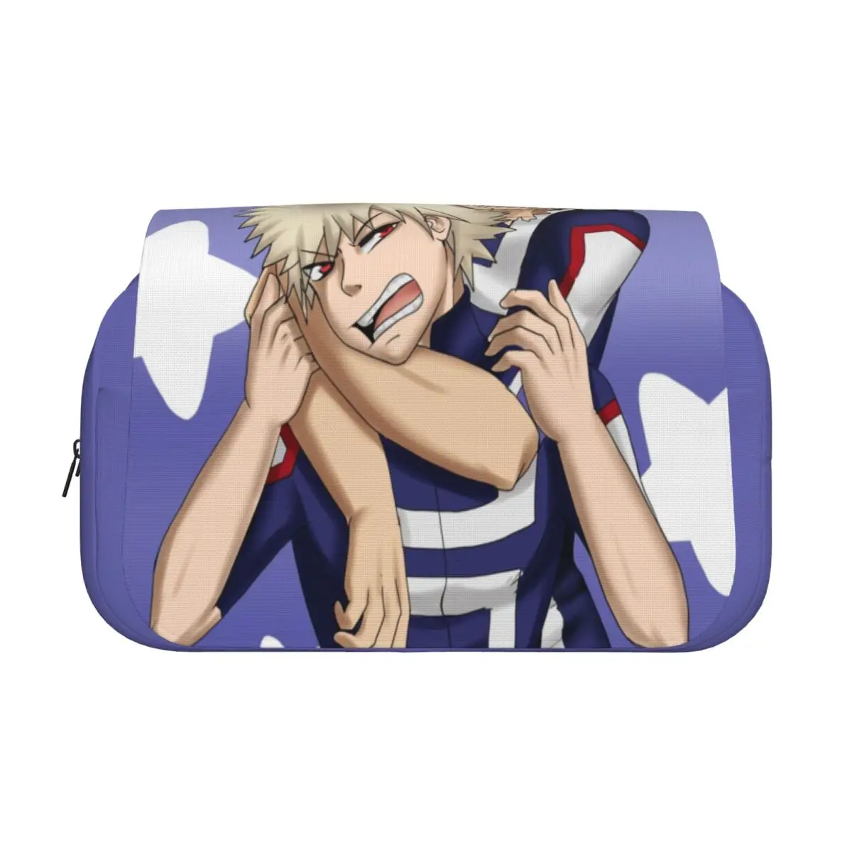 My H-Hero A-Academia Anime Double Clamshell Pen Case Pencil Pouch Pen Holder Pencil Bags School Supplies Zipper Stationery