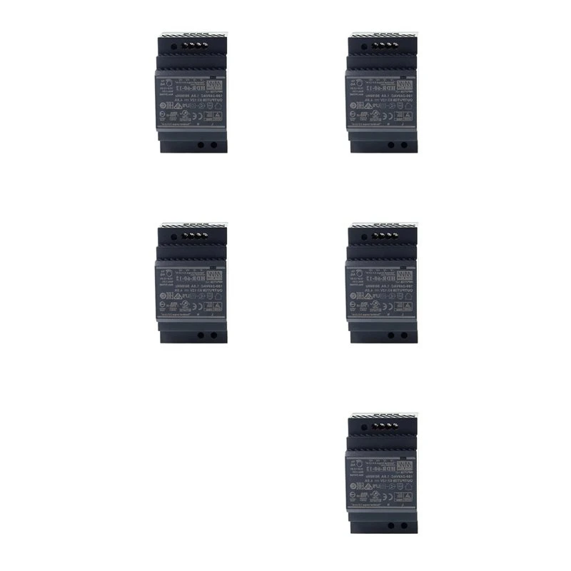 BAAE 5X 85-264V 12V 4.5A 54W Single Output Industrial DIN Rail Power Supply For Smart Home Automation Module Controller