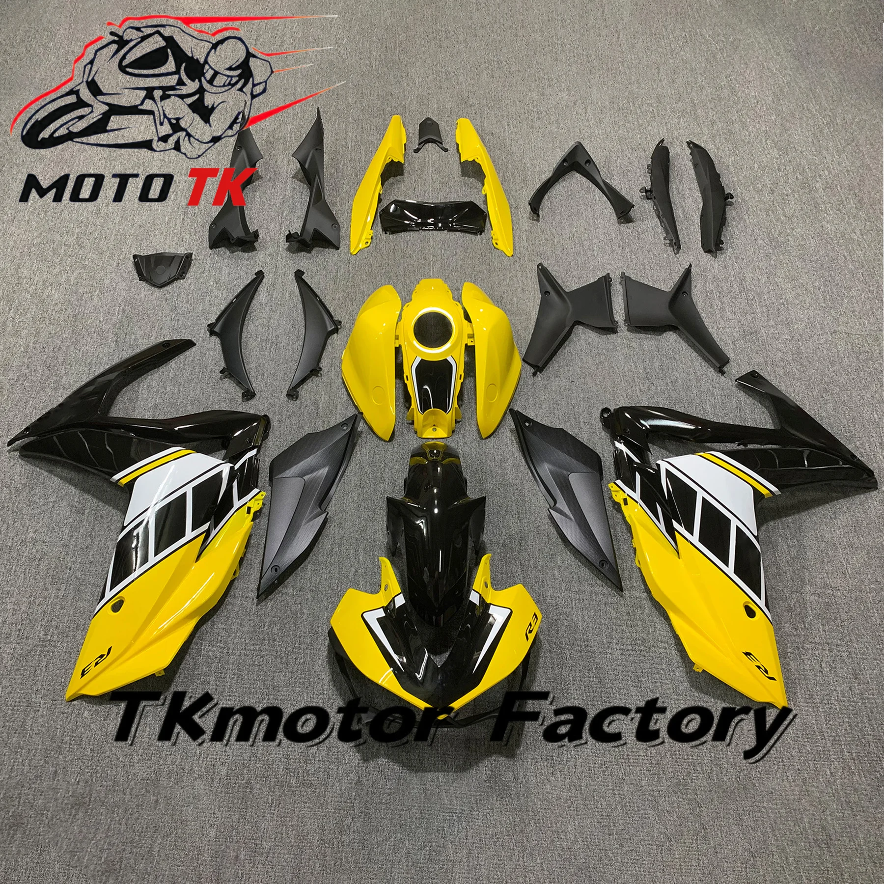 نمط جديد هيكل السيارة الهدايا المجمعة لياماها YZF-R3 2015-2018 الهدايا المجمعة الكاملة الهدايا المجمعة هيكل السيارة هدية مخصصة ABS حقن