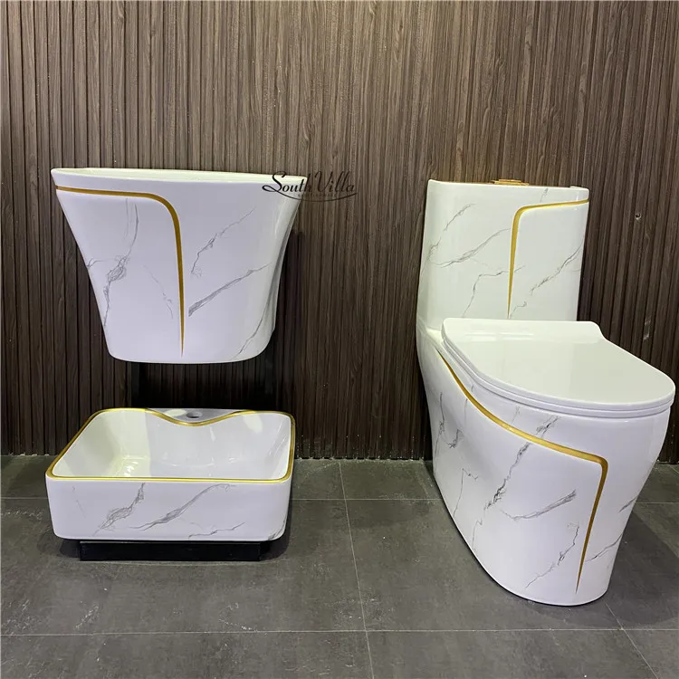 Hotel Commode Bathroom Sanitary Ware Marble Commode Toilet Bowl One Piece