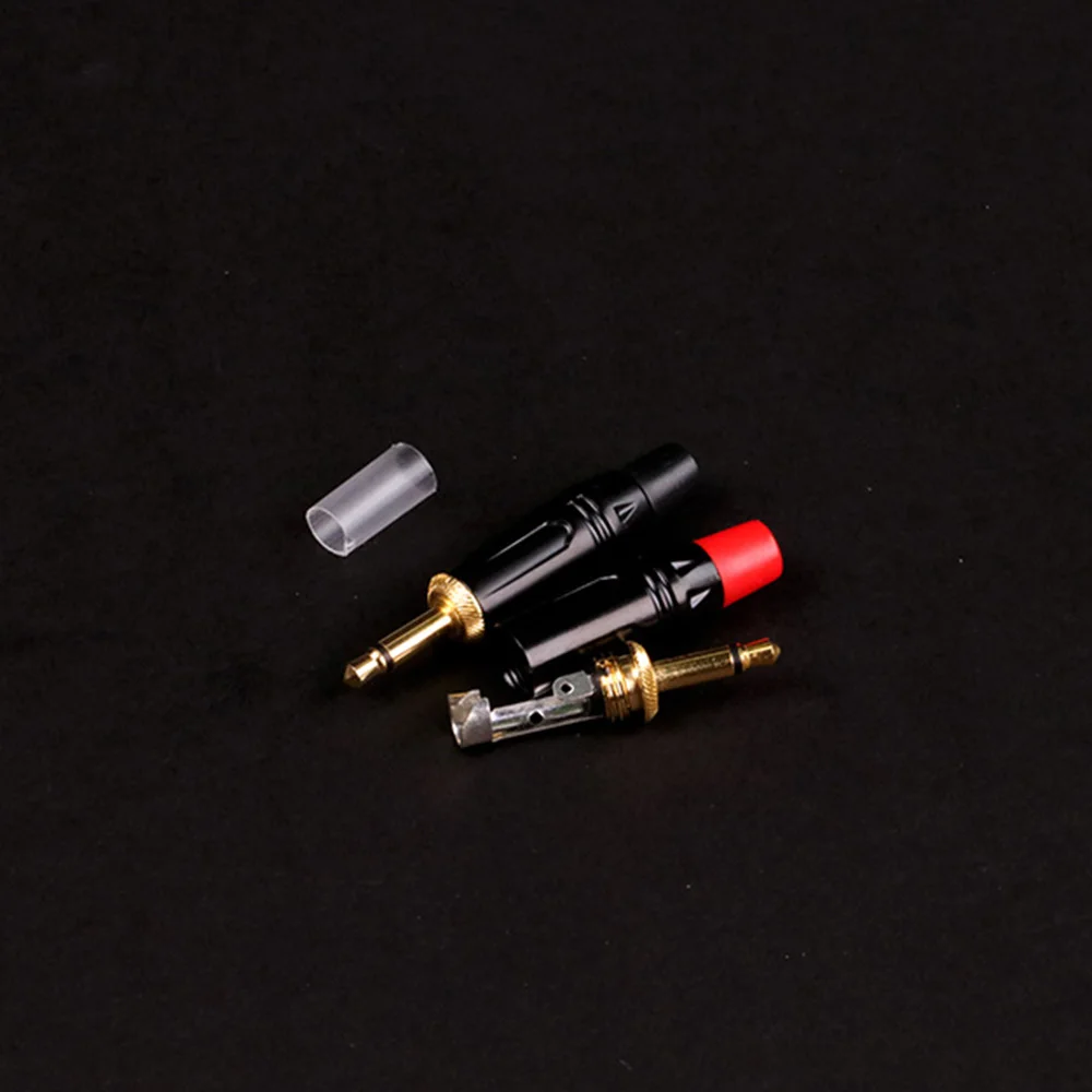 1PCS 2 Poles Jack 3.5MM Mono Male Plug Wire Connector Gold Plated Microphone Earphone Headphone Jacks R Connector Wholesales