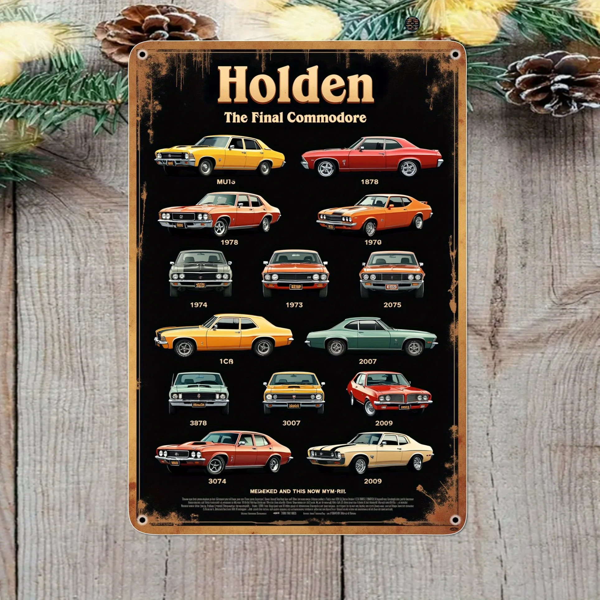 The Final Commandode Retro Metal Wall Art - Vintage Iron Garage Decor with 1970-2010 Model Years & Muscle Car Specs, /in, Wall-M