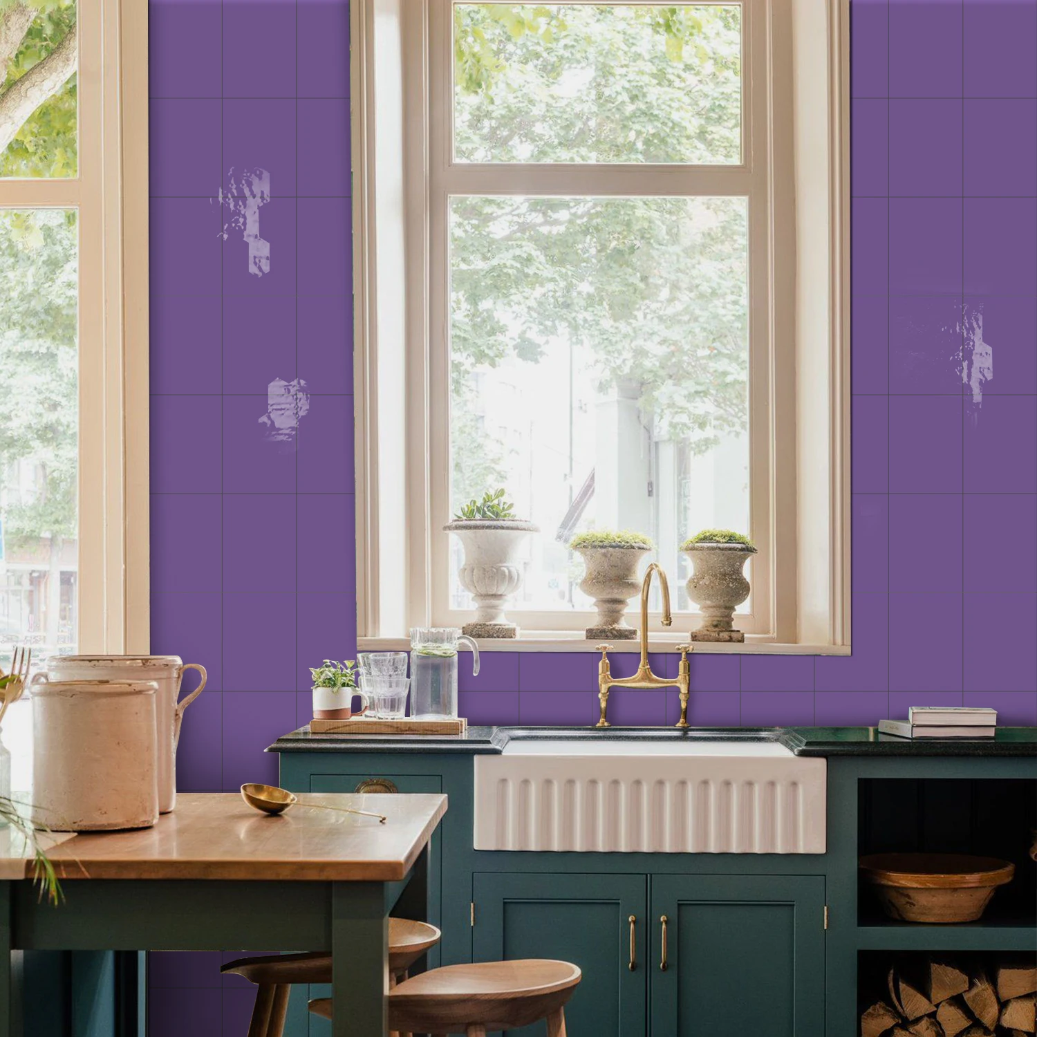 

Solid color detachable wall tile sticker, suitable for home decoration wall stickers on kitchen and bathroom walls