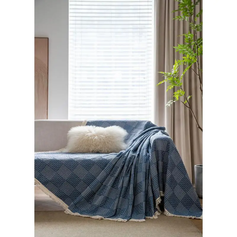 

Vintage American Style Sofa Cover Sofa Towel Plain Jacquard Thick Blanket Cover Towel Sofa Dust Cover Recliner Cover