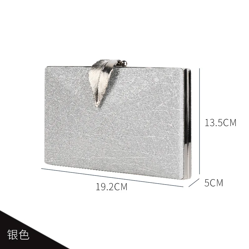 Women'S Wedding Clutch Bag Gold Ladies Handbag Party Purse for Bridal Metal Leaf Lock Shoulder Bag Women Evening Bags 2023 Sac