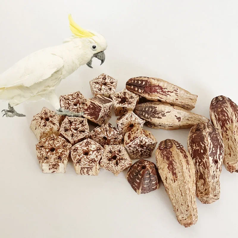 Natural Material Pet Parrot Toy Bird Paw Grinding Biting Wooden Toys Pet Parrot Macaw Hammock Bird DIY Toy - view 3