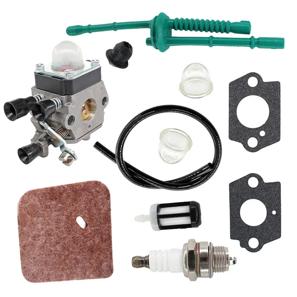 1set Carburetor For STIHL FS38 FS45 FS46 FS55 FS85 KM55 Carby Carburetor Service Kit With Gasket Air Filter Fuel Line Assem